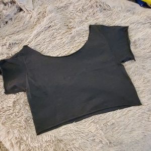 Tops - Gray Johnny Cash crop top Tops - Gray Johnny Cash crop top
